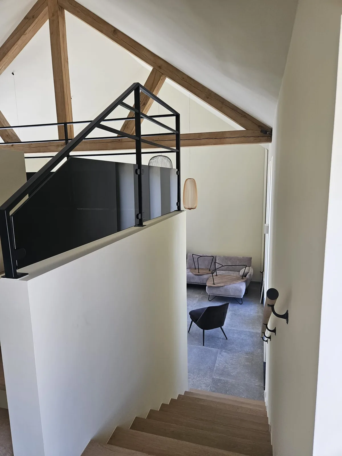 Garde-corps mezzanine acier noir